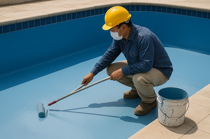 Thi công chống thấm hồ bơi